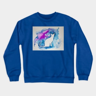 Cat in blue Crewneck Sweatshirt